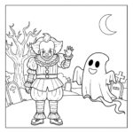 coloriage Pennywise updated et dessin a imprimer