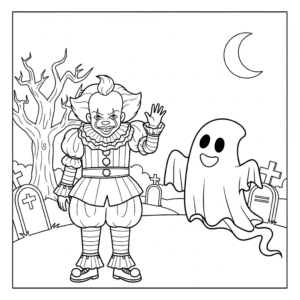 coloriage Pennywise updated et dessin a imprimer