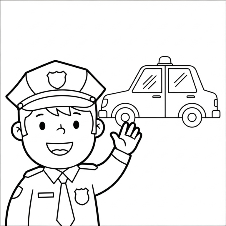 Tranh tô màu Police