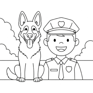 coloriage Police updated à imprimer pdf gratuit