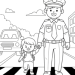 imprimer coloriage Police updated gratuit