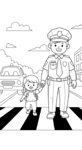 imprimer coloriage Police updated gratuit
