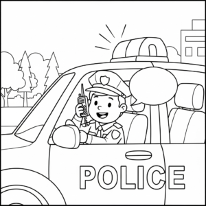 coloriage Police updated a imprimer