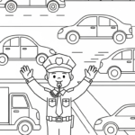 coloriage Police updated pour bebe a imprimer