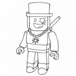 coloriage Sammy Roblox à imprimer pour enfant de 2 ans