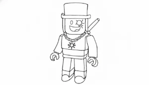 coloriage Sammy Roblox à imprimer pour enfant de 2 ans