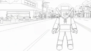 coloriage Sammy Roblox de pour enfants
