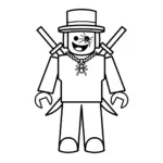 coloriage Sammy Roblox à imprimer kawaii