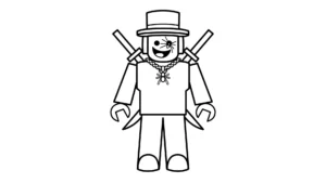 coloriage Sammy Roblox à imprimer kawaii