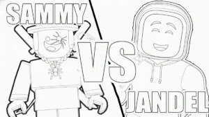 coloriage Sammy Roblox et dessin a imprimer
