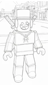 coloriage Sammy Roblox à imprimer pdf gratuit