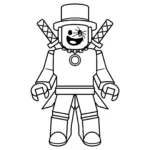 coloriage Sammy Roblox à imprimer pour enfant de 9 ans