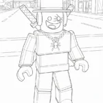 coloriage Sammy Roblox et decoupage