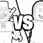 coloriage Sammy Roblox et découpage à imprimer