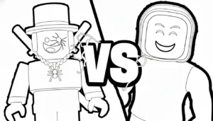 coloriage Sammy Roblox et découpage à imprimer