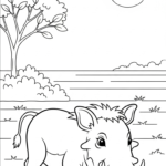 coloriage Savane updated à imprimer pour enfant de 6 ans