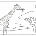 coloriage Savane updated de pour enfants