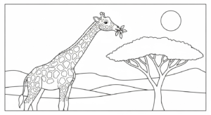 coloriage Savane updated de pour enfants