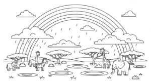 coloriage Savane updated en ligne pour enfant