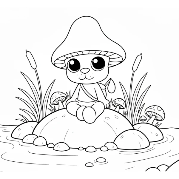 Tranh tô màu Smurf Cat