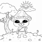 coloriage Smurf Cat et decoupage a imprimer gratuit