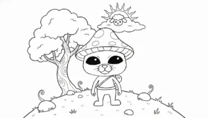 coloriage Smurf Cat et decoupage a imprimer gratuit