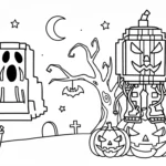 coloriage Spooky et Pumpky a imprimer