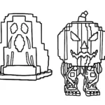 imprimer coloriage Spooky et Pumpky
