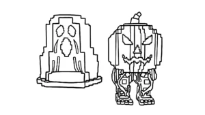 imprimer coloriage Spooky et Pumpky