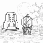 imprimer coloriage Spooky et Pumpky pour enfant