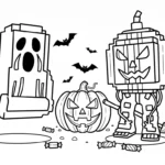 coloriage Spooky et Pumpky en ligne