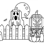 coloriage Spooky et Pumpky a dessiner en ligne