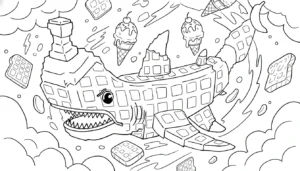 coloriage Squalanana à imprimer pour enfants