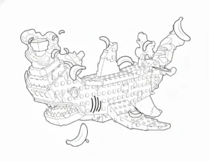 coloriage Squalanana pour enfant