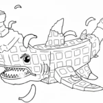 coloriage Squalanana à imprimer pour enfant de 4 ans