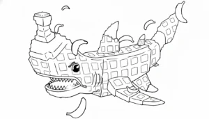 coloriage Squalanana à imprimer pour enfant de 4 ans