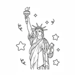 coloriage Statue de la Liberté a dessiner en ligne