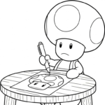 coloriage Toad updated à imprimer pour enfant de 4 ans