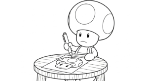 coloriage Toad updated à imprimer pour enfant de 4 ans