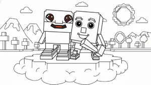 coloriage los bros à imprimer kawaii