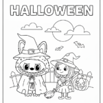 coloriage Labubu Halloween gratuit