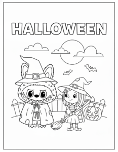 coloriage Labubu Halloween gratuit