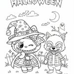 coloriage Labubu Halloween à imprimer gratuitement