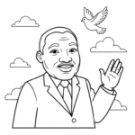 coloriage Martin Luther King gratuit pour enfants