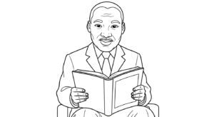 coloriage Martin Luther King pour enfant de 8 ans
