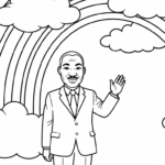 coloriage Martin Luther King pour bebe a imprimer