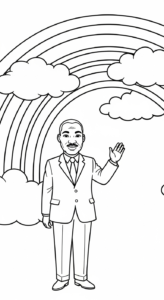 coloriage Martin Luther King pour bebe a imprimer