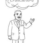 coloriage Martin Luther King à imprimer kawaii