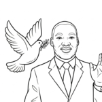 coloriage Martin Luther King à imprimer pour enfant de 12 ans