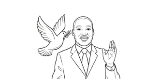 coloriage Martin Luther King à imprimer pour enfant de 12 ans